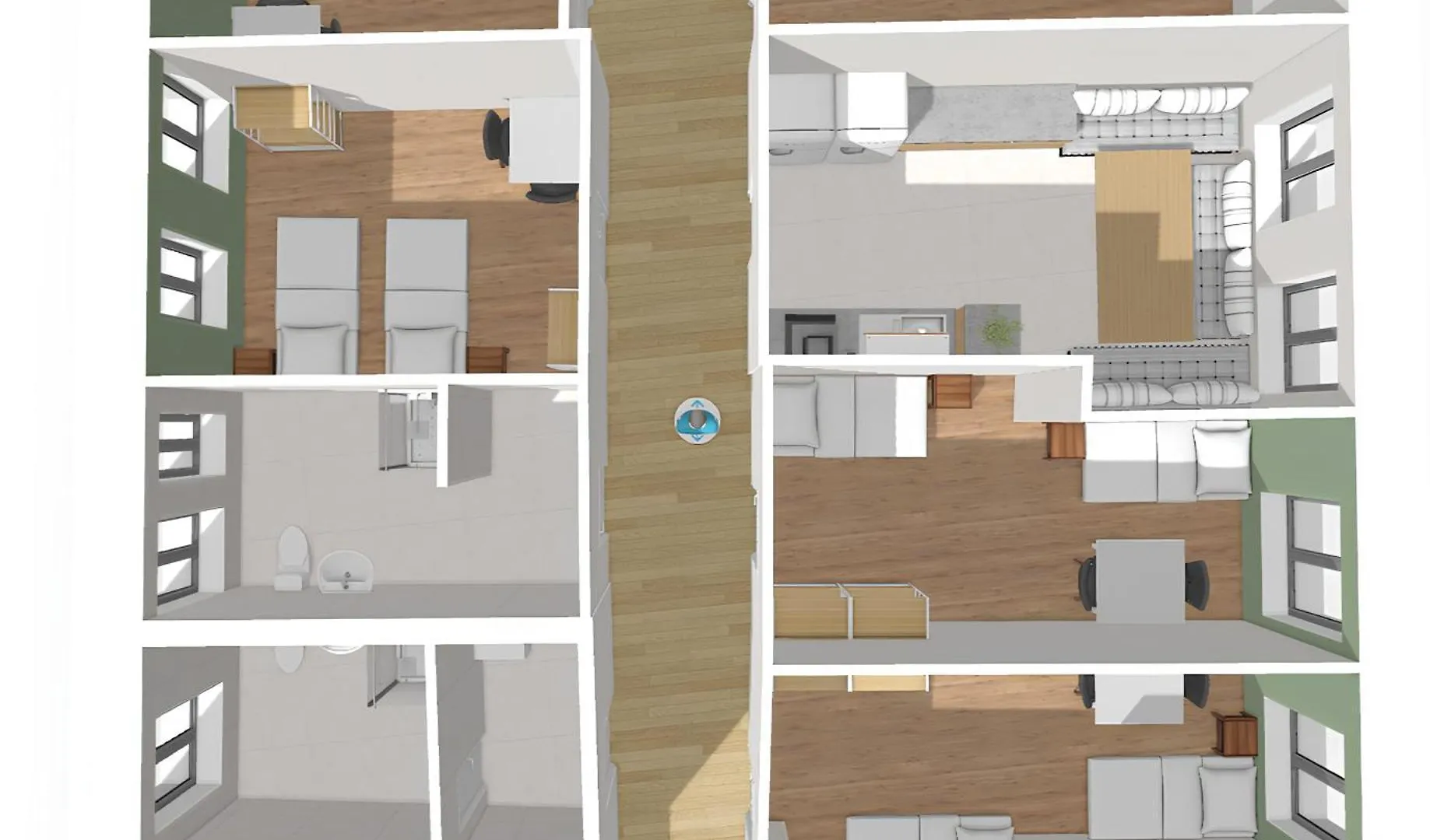 Monteurdreams-De Zentrale, Grosse 5Z Wohnung, 2 Baeder, Kueche Leipzig